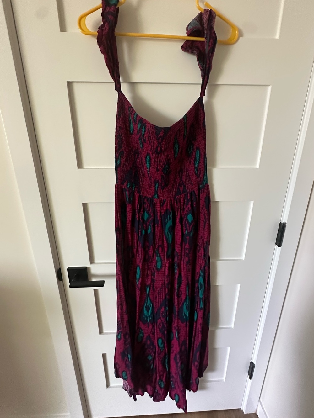 Xhilaration Burgundy Sundress with Teal Accents - Picture 2 of 3